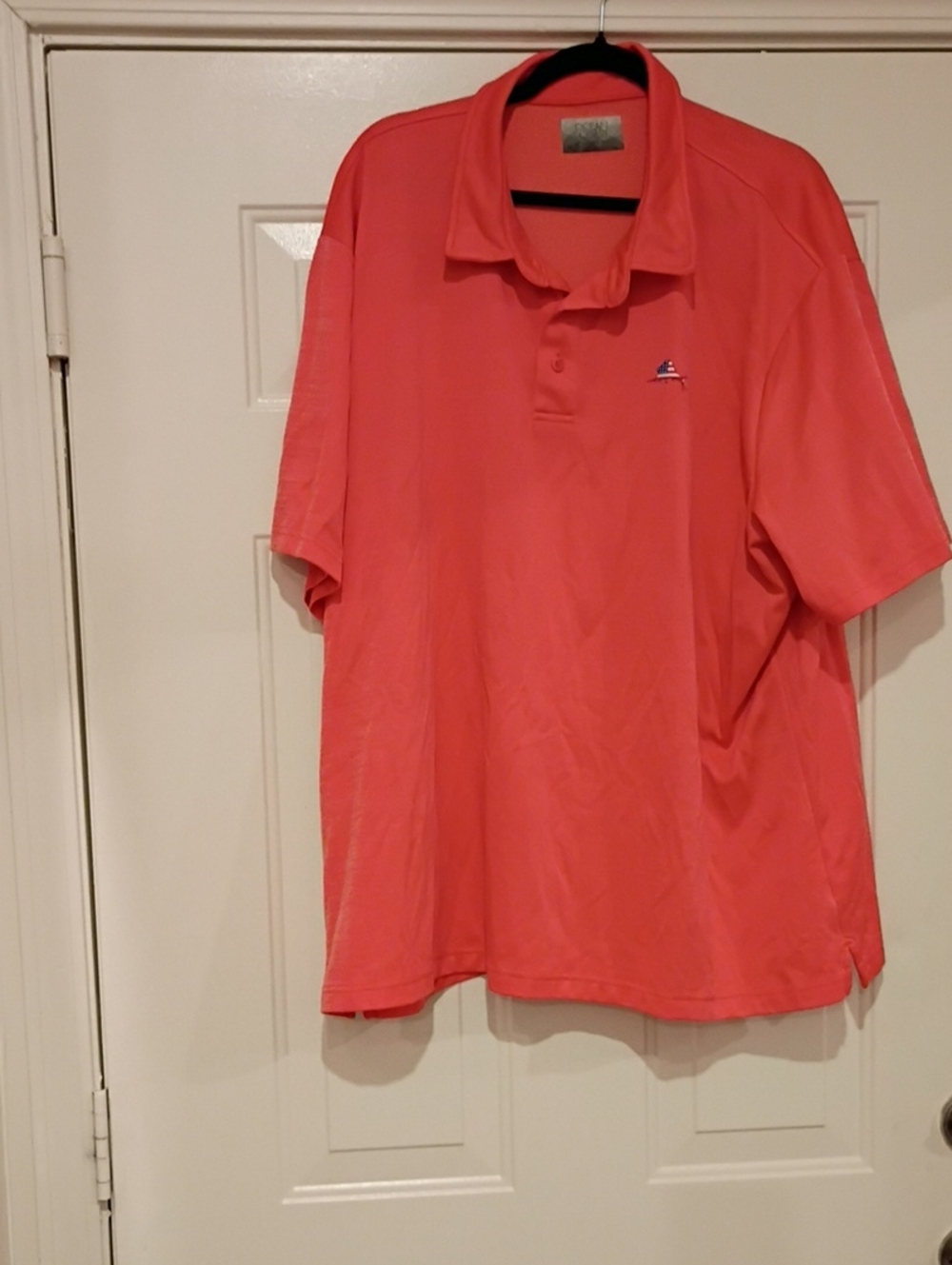 Men's Coral Performance Polo Shirt with Subtle Logo